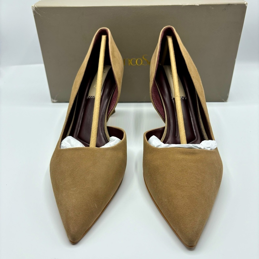 Franco Sarto Women's Tana Pointed Toe D'Orsay Mid Heel Pump Size 10